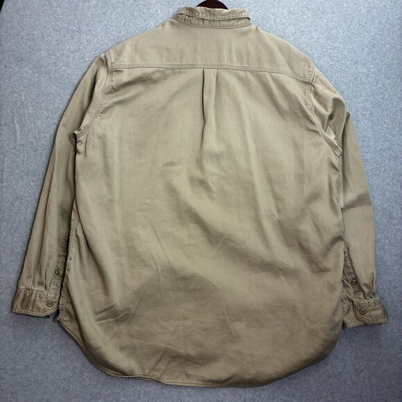 Carhartt FR Flame Resistant Button Up Work Shirt 3XL Tall Khaki Long Sleeve - Picture 8 of 8
